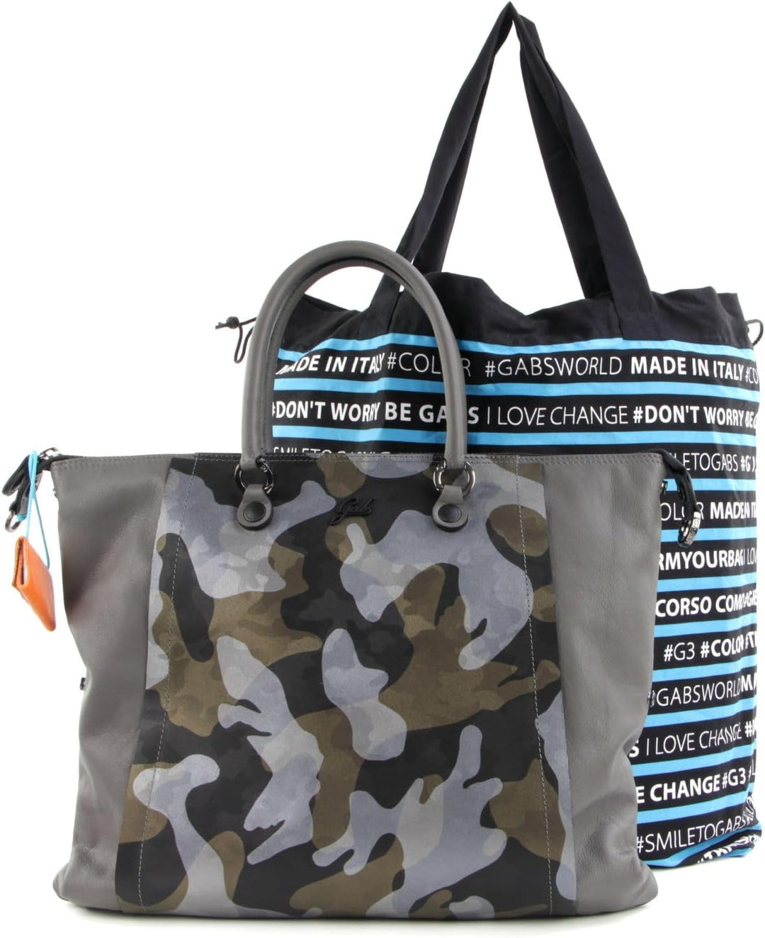Gabs Bellona Flat Bag L Asfalto + Mimetico Grigio