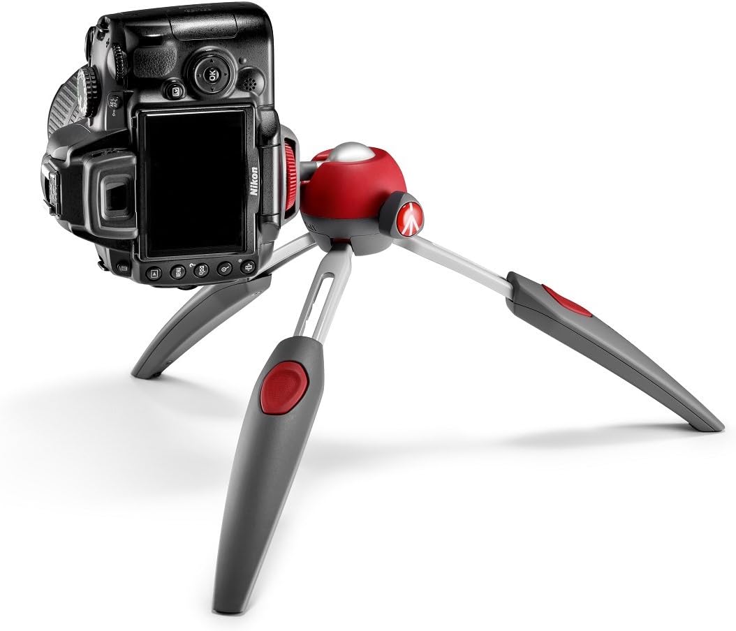 Manfrotto MTPIXIEVO-RD Pixi Evo Mini-Stativ (2 Segment) rot Rot Single, Rot Single
