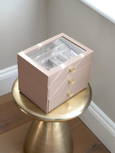 Stackers Blush Classic Jewellery Box - Set of 3 (with drawers) Blush Pink, Blush Pink