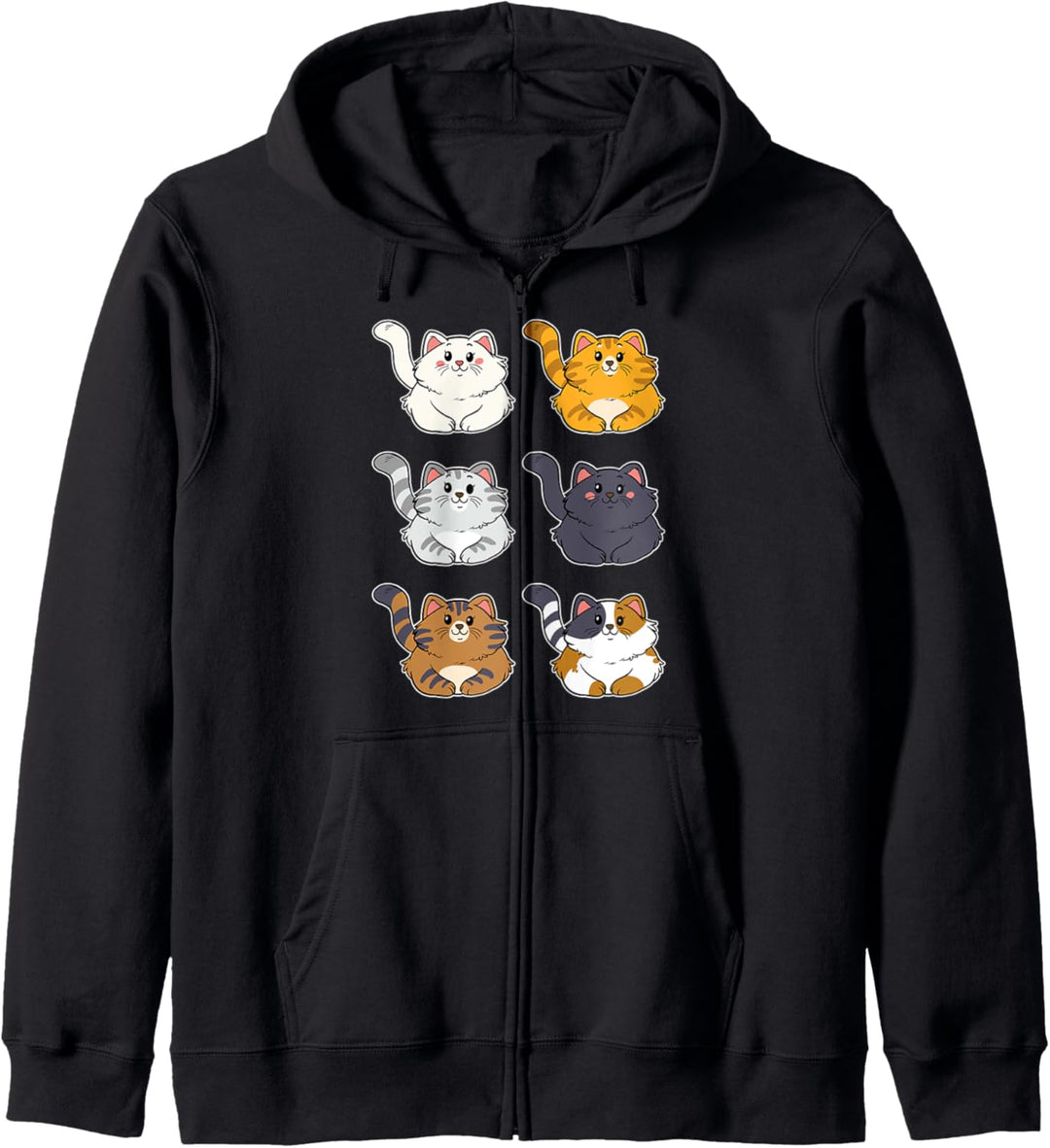 Niedliche Katzen Sammlung Schnurren Getigerte Katze Miau Kapuzenjacke