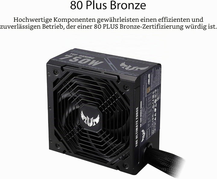 ASUS TUF Gaming 750W Bronze Netzteil (750 Watt, 0dB-Technologie, 80cm 8-Pin CPU-Anschluss (EPS 12V),