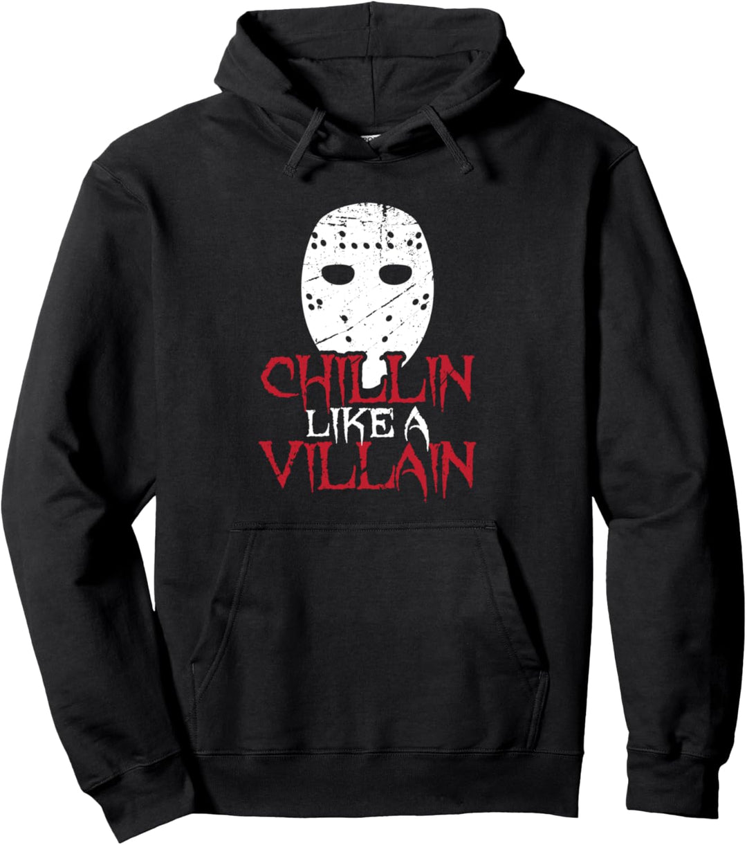 Chillin Like a Villain Horror-Film Lover Halloween Film Pullover Hoodie