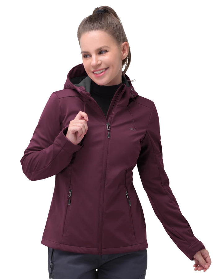 33,000ft Damen Softshelljacke Wasserdichte Winddichte Funktionsjacke Atmungsaktive Übergangsjacke Le