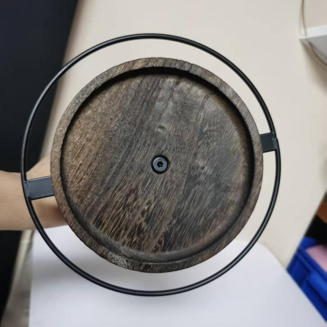 Brillenhalter | 360 Grad Drehbarer Brillenständer Mit Tablett Und Basis - Holz Brillen Display Ständ