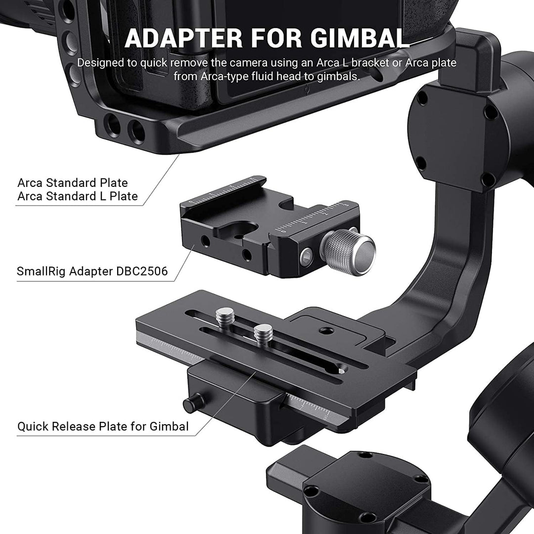 SMALLRIG Schnellspanner Clamp Kompatibel mit Arca Standard für DJI Ronin S/für Ronin SC und für ZHIY