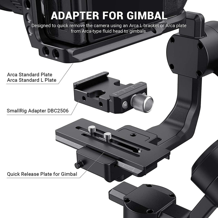 SMALLRIG Schnellspanner Clamp Kompatibel mit Arca Standard für DJI Ronin S/für Ronin SC und für ZHIY