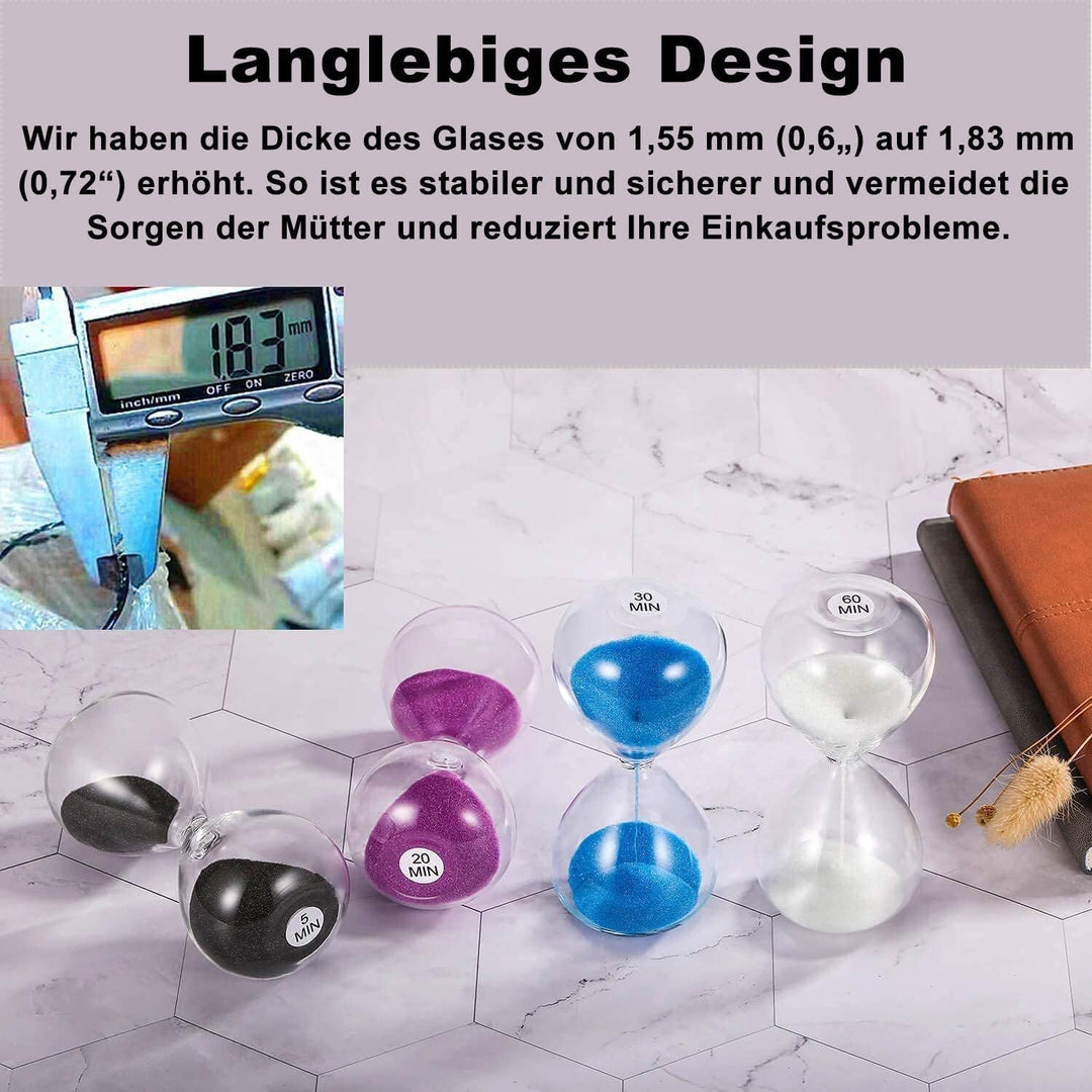 SuLiao Sanduhr, Sanduhr 60 Minuten Blau Glas Sanduhr Zeit Sanduhr Grossr 60 Min Geeignet für Home De