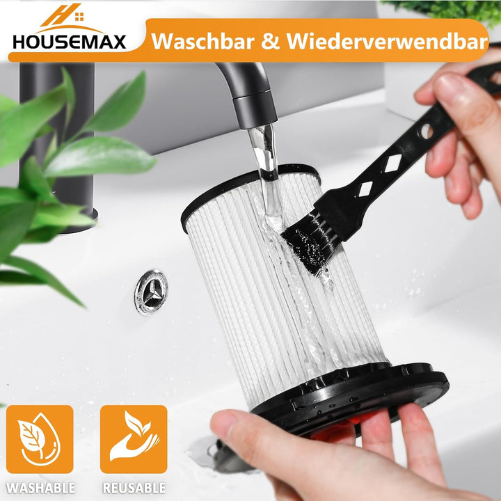 HOUSEMAX 3 Stück Ersatzfilter für Bosch Unlimited Gen2 Serie8 Staubsauger, HEPA Filter mit Reinigung