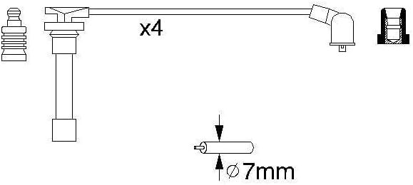 Bosch 0986356793 - Zündleitung - 4er Set