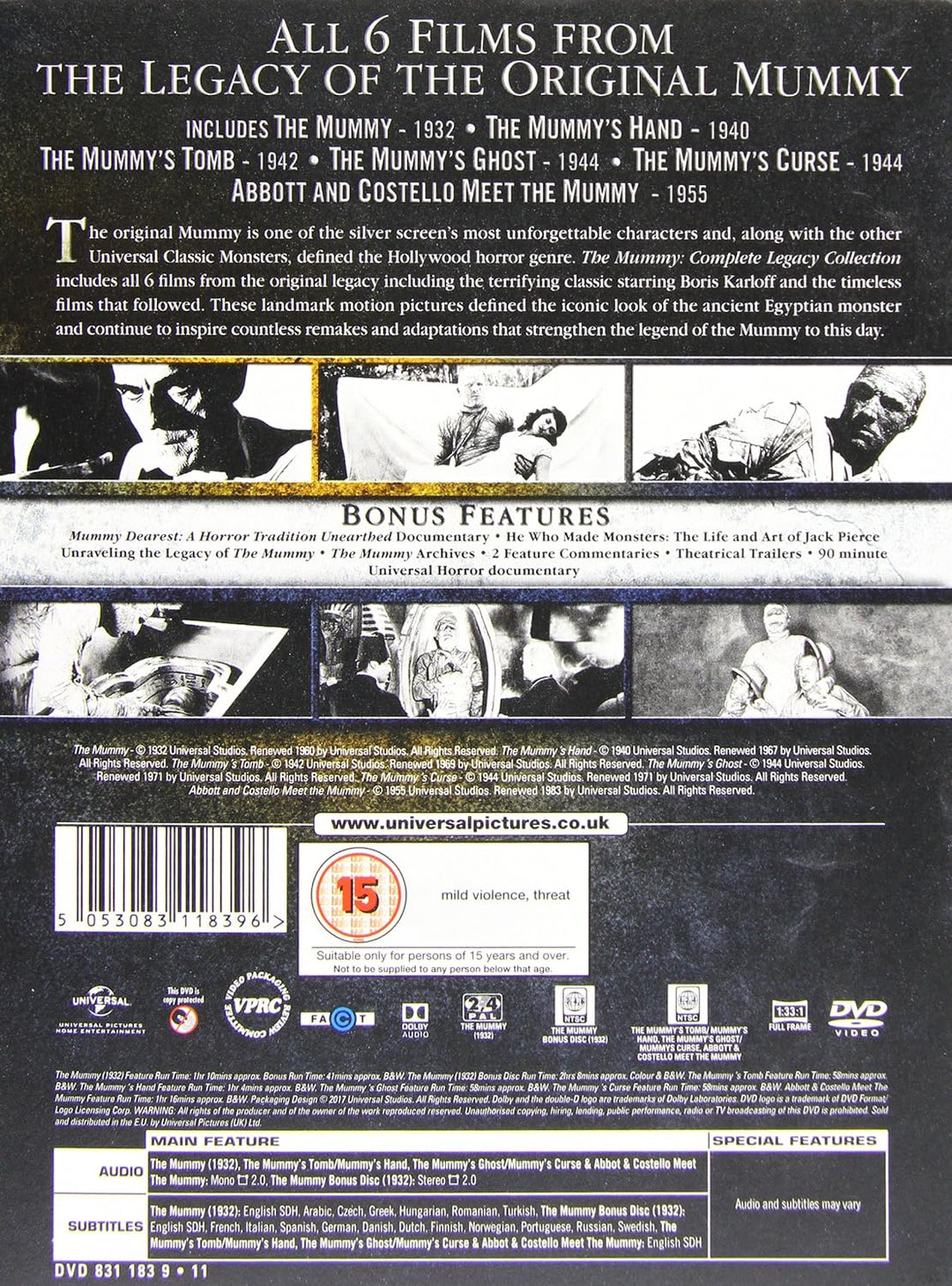 The Mummy: Complete Legacy Collection (DVD) [2017], DVD