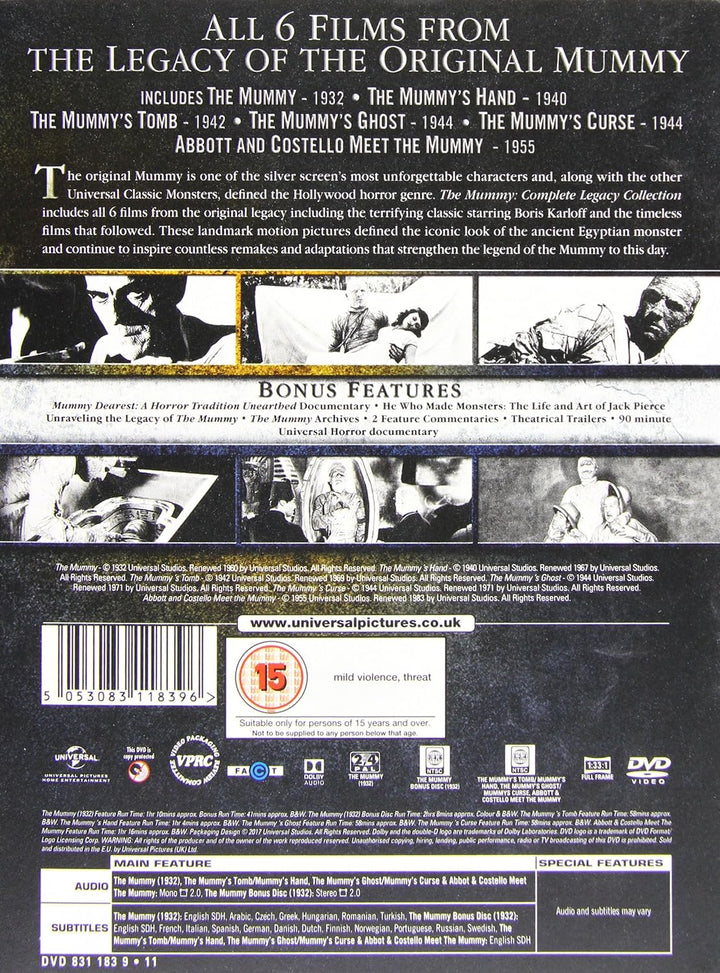 The Mummy: Complete Legacy Collection (DVD) [2017], DVD