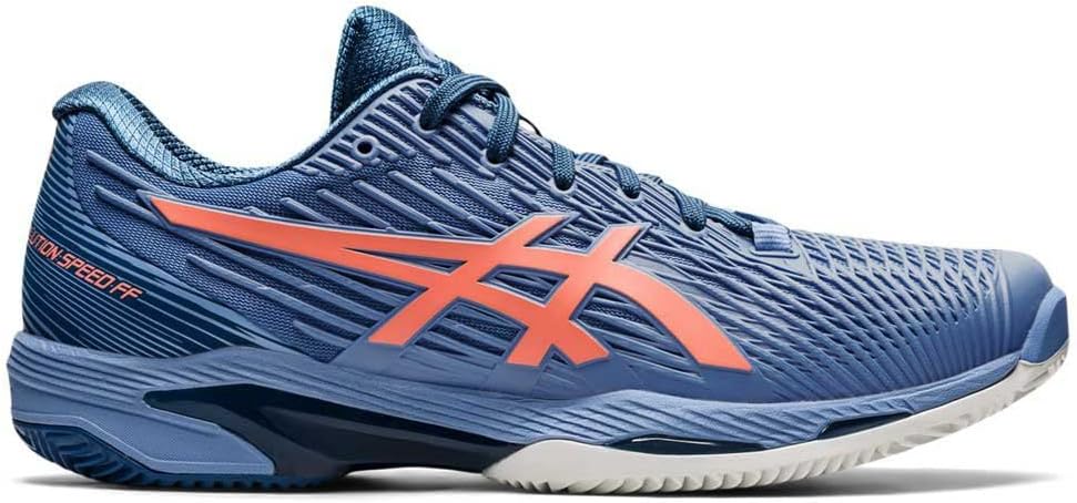 ASICS Solution Speed FF 2 Clay Tennisschuh für Schnelle Plätze für Männer Schwarz Hellblau 40.5 EU B