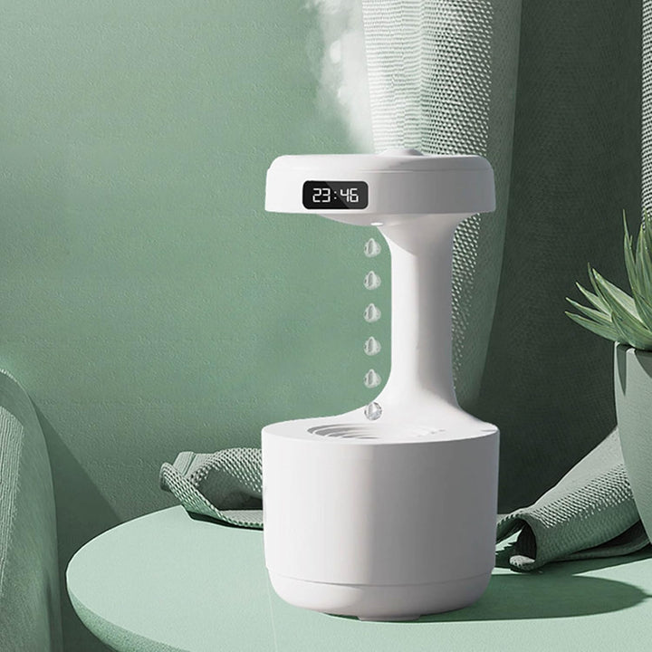 Tragbarer Luftbefeuchter 800 ml für Büro Schreibtisch und Yoga Praxis Weiss White, White