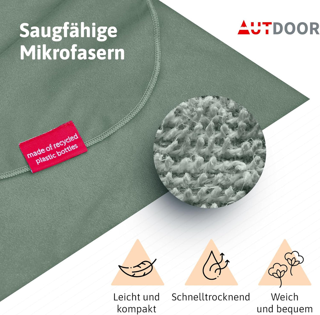 AUTDOOR® Mikrofaser Badeponcho für Kinder, Mädchen & Jungen - nachhaltig aus 100% recycelten PET-Fla