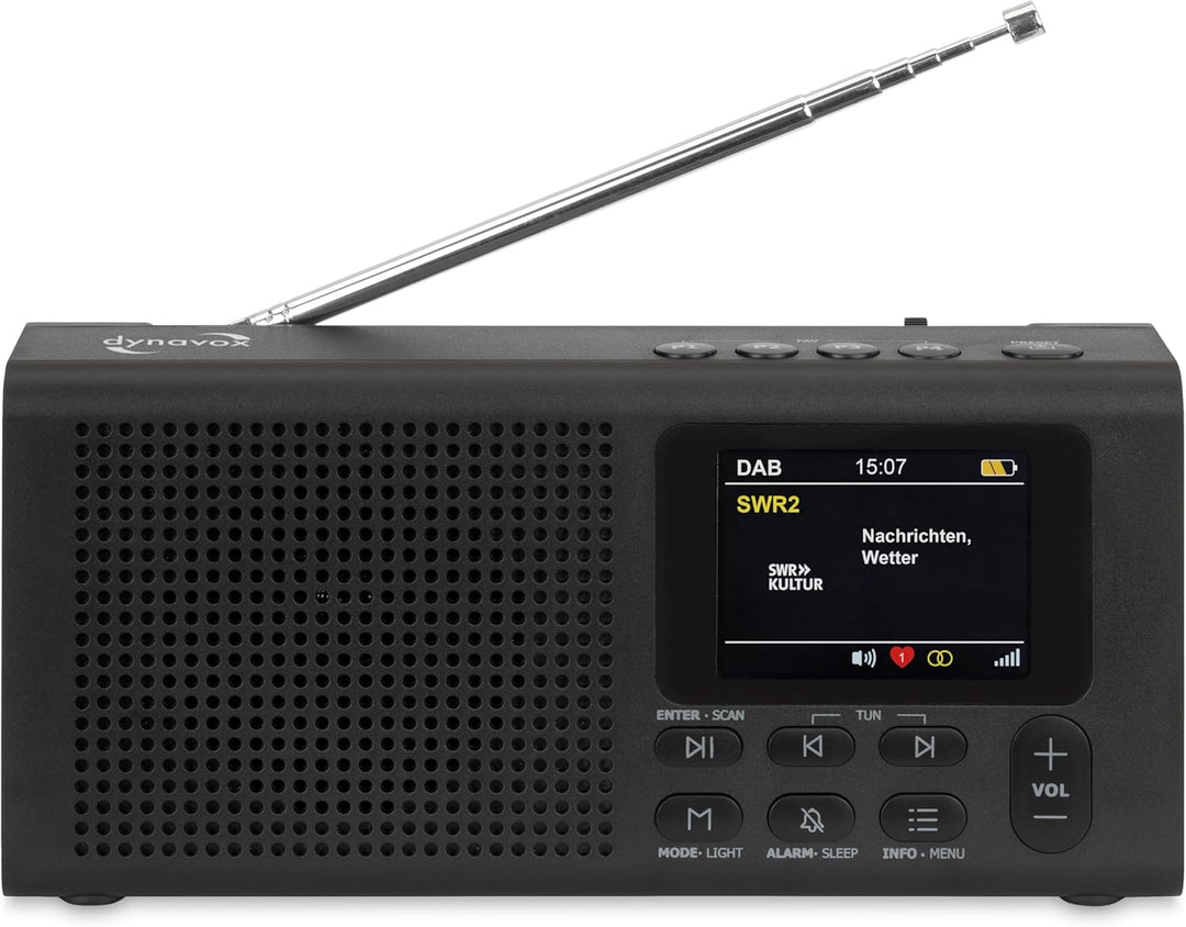 Dynavox DBT200 tragbares, digitales DAB+/UKW Radio, ideal als Küchenradio, Badradio, Büroradio, Werk