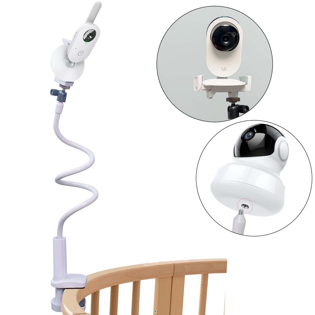 JAMUILS Babyphone Halterung Bett mit Mini Stativkopf, Flexible Twist Video Baby Monitor Halter, Komp