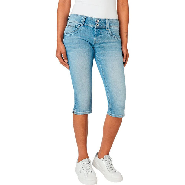 Pepe Jeans Damen Gen Crop Denim Shorts 26W Blue (Denim-nb8), 26W Blue (Denim-nb8)