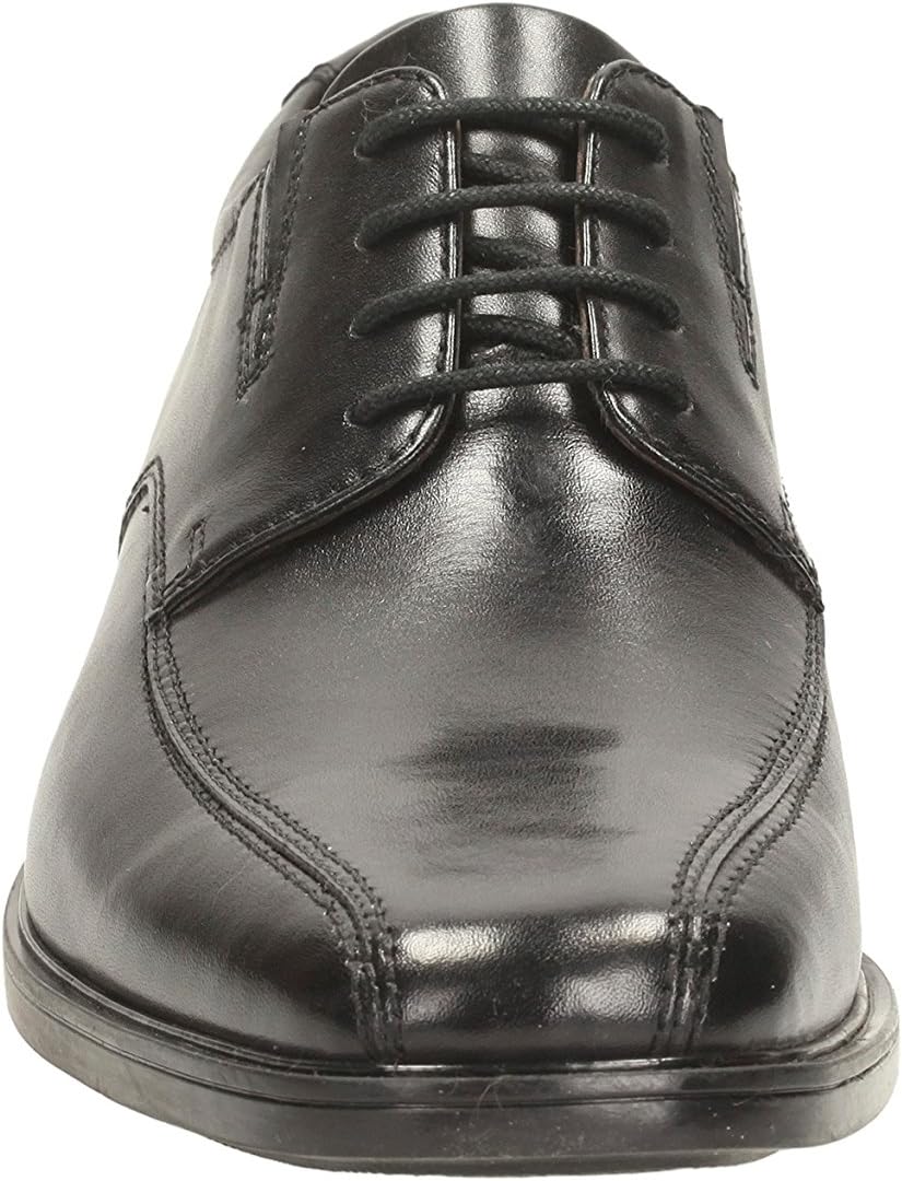 Clarks Herren Stafford Park5_Derby, Black Leather Schwarz