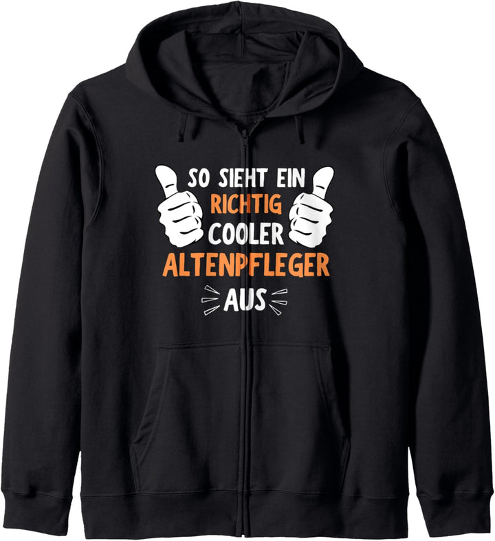 Altenpflege Spruch Lustig Kleidung Pflegekraft Pfleger Humor Kapuzenjacke