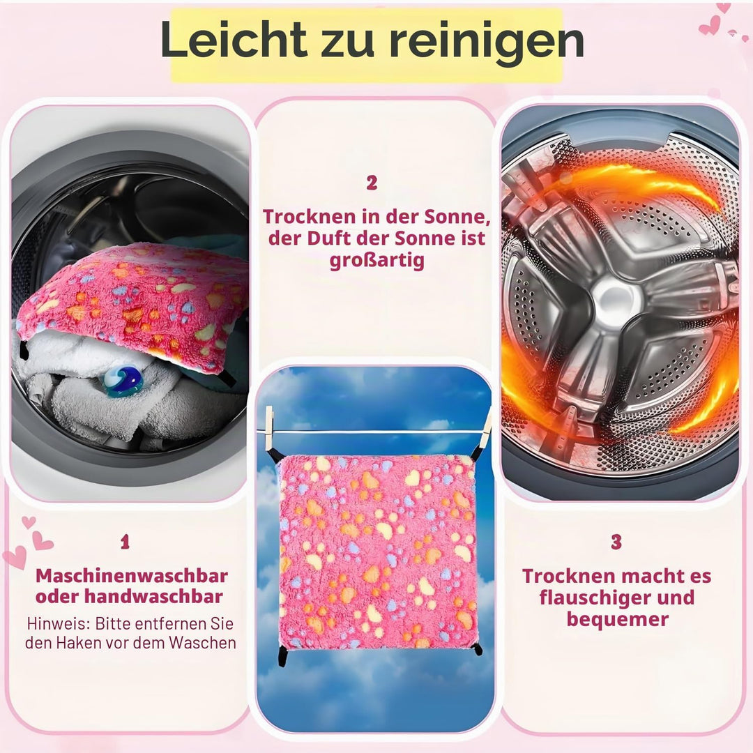 4 Stück Haustierkäfighängematte, Hängende Kleintierbetten, Rattenhängematten, Warme Nager Hängematte