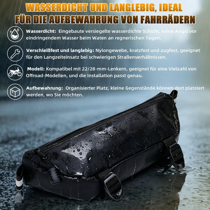 Motorrad Lenkertasche Wasserdicht 22mm/28mm Lenker Aufbewahrungstasche mit Riemen für Surron X/S Tal