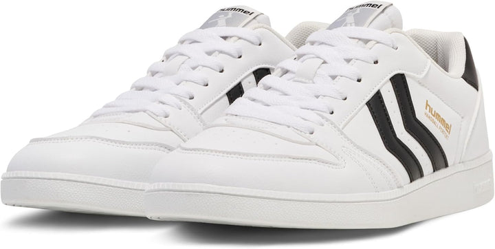 hummel Handball Perfekt Athleisure Sneaker Low 42 EU White Black, 42 EU White Black