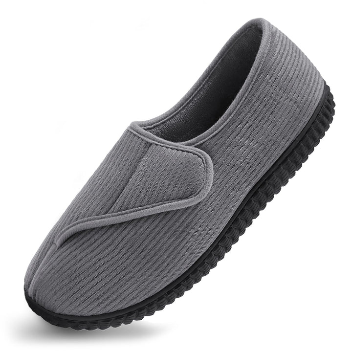 Git-up Herren Diabetiker Hausschuhe Schuhe Arthritis Ödem Verstellbare Verschluss Memory Foam Haussc