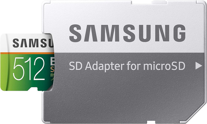 Samsung EVO Select microSD-Karte, 512 GB, 100 MB/s und 90 MB/s, Speicherkarte für Full HD & 4K UHD,