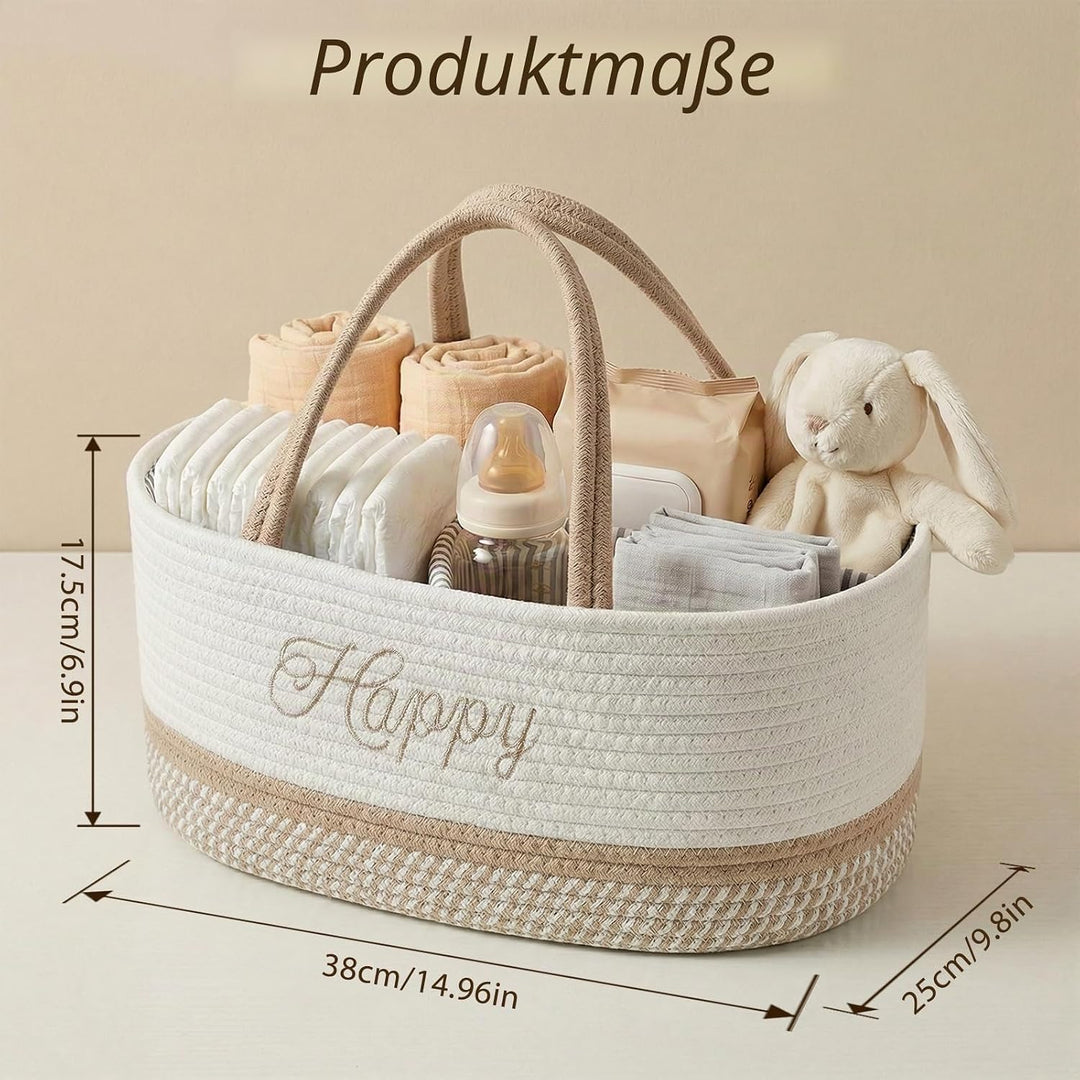 Klapptisch Organizer, Baby Organizer Korb, Klapptisch Aufbewahrungskorb, Windel Caddy mit Türgriff,