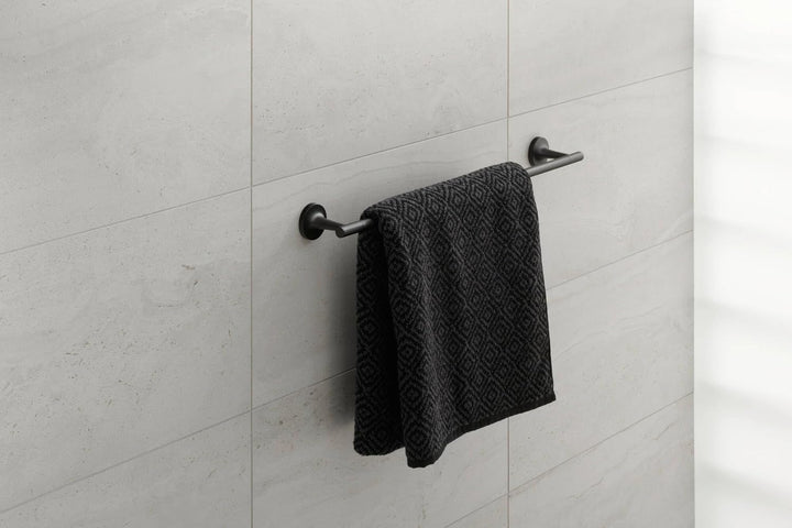 Duravit Badetuchhalter Starck T, einarmig, Wandmontage, 61 cm, Schwarz Matt Badetuchhalter 61 cm Sch