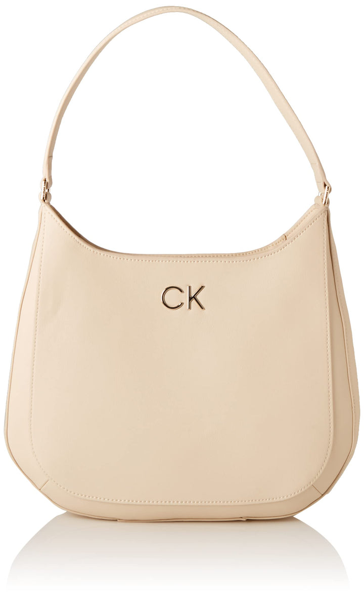 Calvin Klein Damen RE-Lock HOBO Sand, Sand