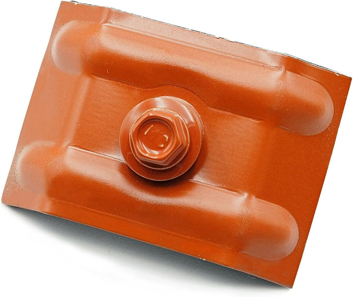 500 Stück Kalotten 33/48 + 4,8 x 20 mm RAL 8004 Trapezblechschrauben Selbstbohrend Verzinkter Stahl