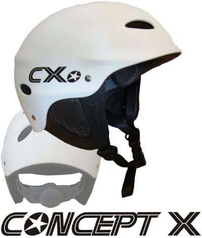 Concept X Kite + Surf Helm CX Pro Wassersporthelm in Carbon, Weiss, Schwarz, grün oder blau Weiss M,
