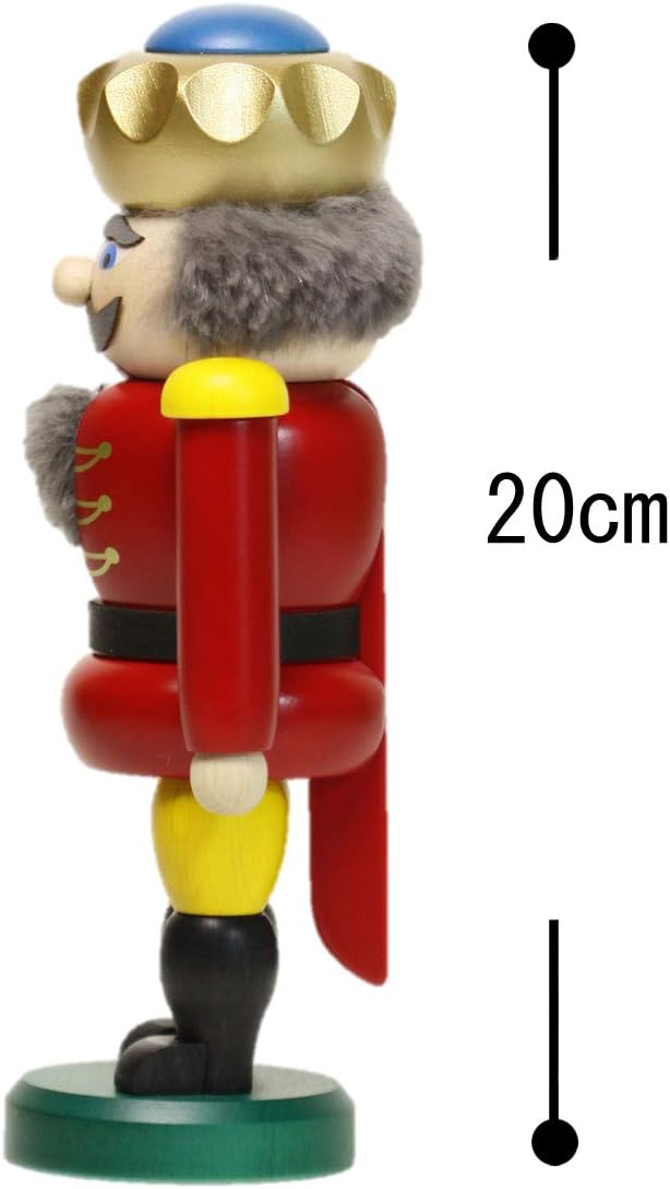 Seiffener Volkskunst Nussknacker König rot 20 cm (rot), Rot