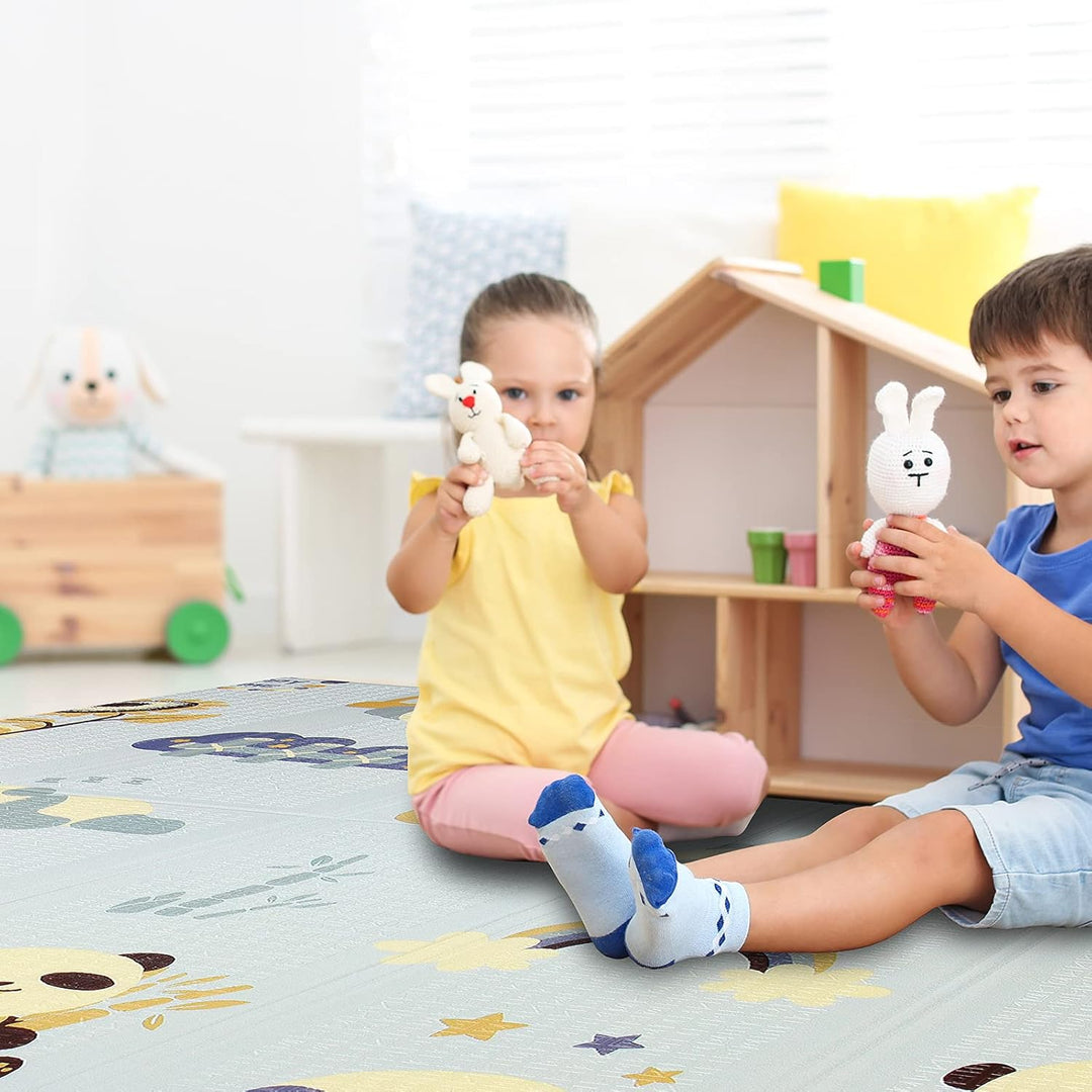 CCLIFE Krabbelmatte Spielmatte Baby Schadstofffrei 196x176x1cm Faltbar Spielunterlage Spielteppich G