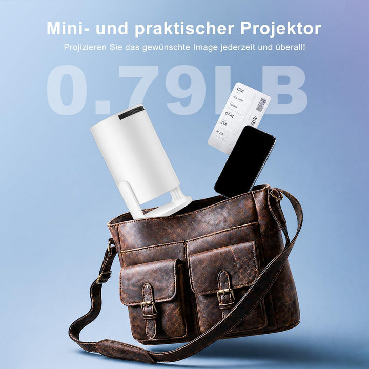 Salange Mini Beamer Unterstützt 4K, Android 14 mit Apps,Smart Projektor Tragbarer mit 5G WiFi 6 und