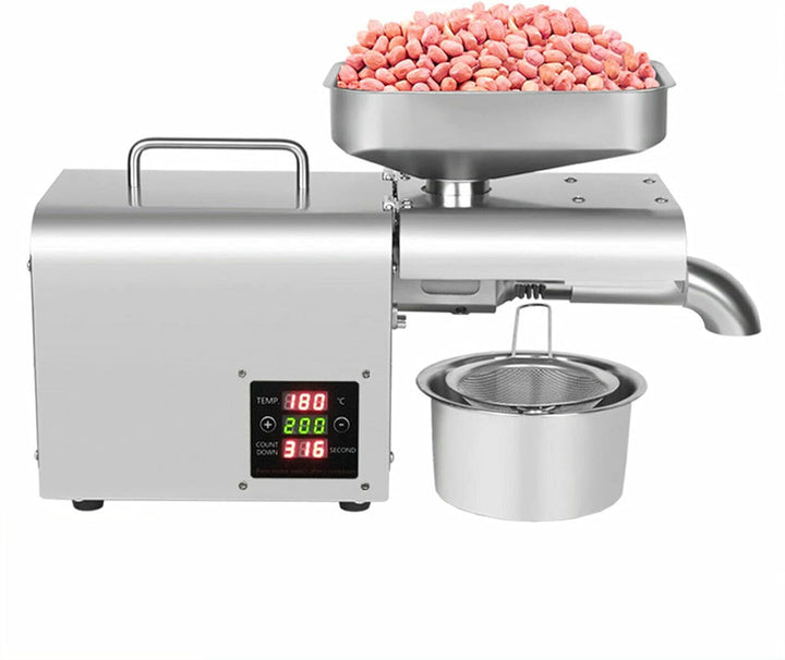 610W Automatische Ölpresse Maschine,50-250℃ Öl Pressmaschine Elektrische Ölmühle Edelstahl Heiss Ölp