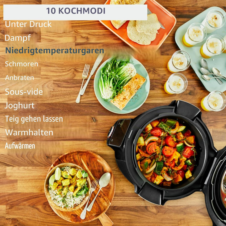 Moulinex Cookeo Wi-Fi 10-in-1 Multicooker 10-in-1 Multicooker 10 Kochmodi Druckkochen, detaillierte