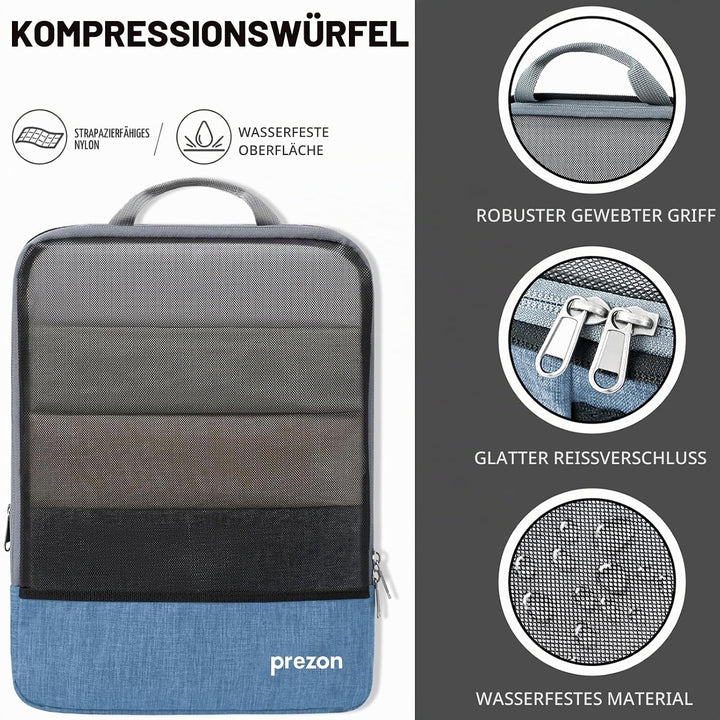 Prezon Komprimierbaren Packwürfeln zur Organisation Ihres Reisegepäcks, Compression Packing Cube, Pa