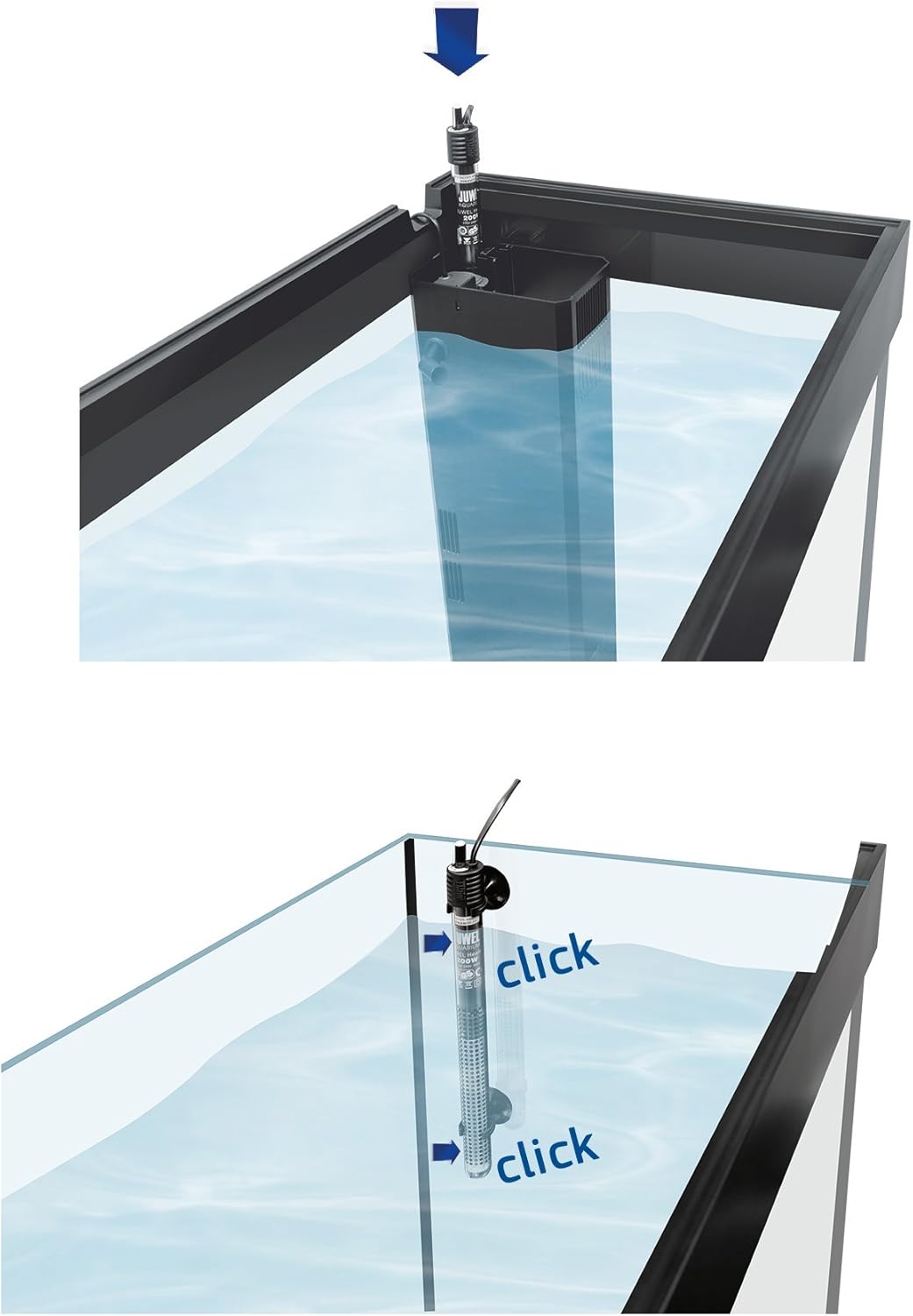 JUWEL Aquarium - AquaHeat 50 Watt - Regelheizer AquaHeat 50 Watt Schwarz, AquaHeat 50 Watt Schwarz