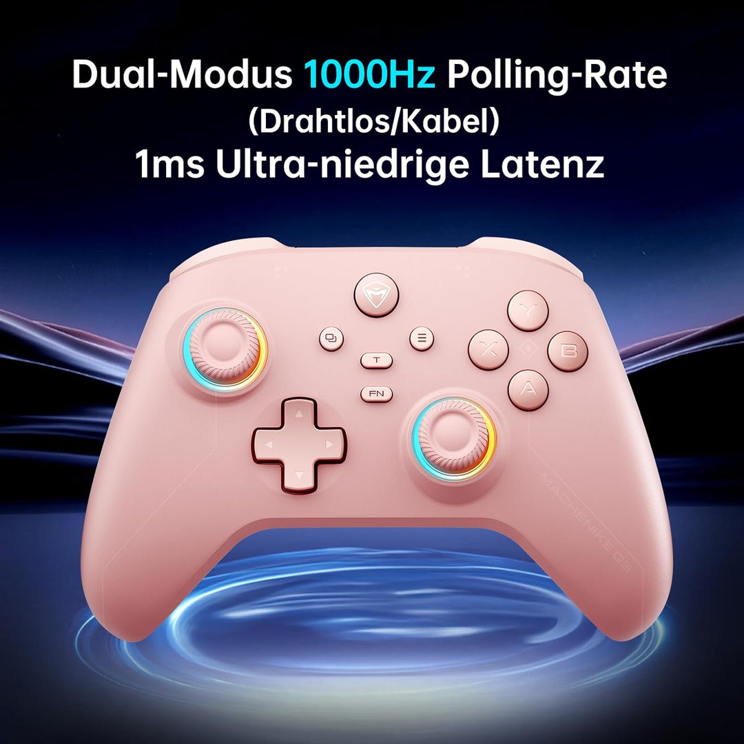 Machenike G3V2 Controller PC, Gamepad PC Wireless, 2 Einstellbare Hall Effekt Joystick, 2 Programmie