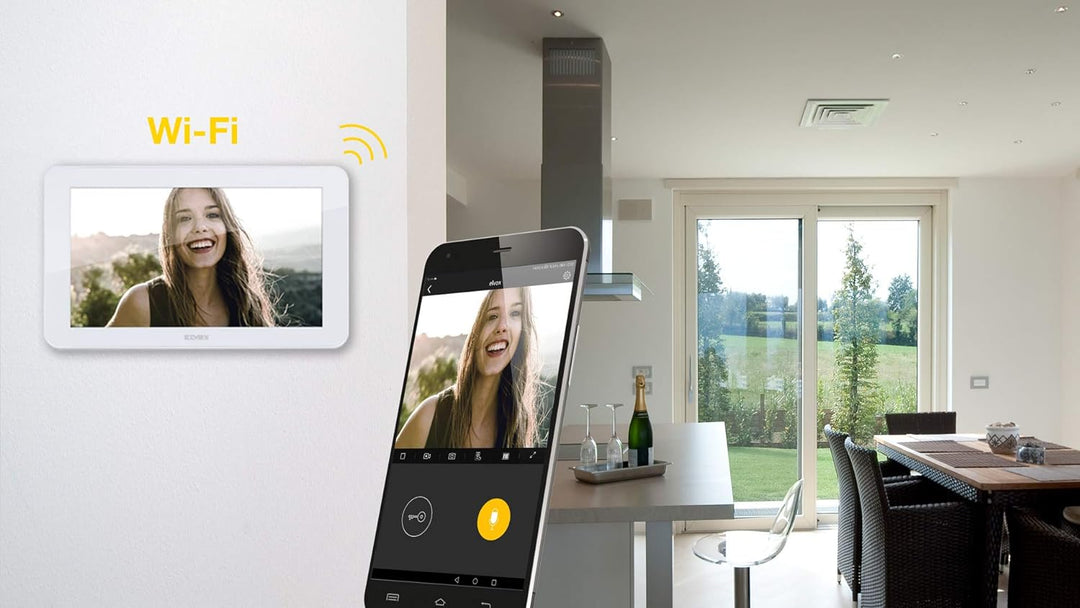 VIMAR K40956 Videosprechenalagen-Set 2 Familie enthält Freisprech-Touchscreen-Videohaustelefon LCD7i