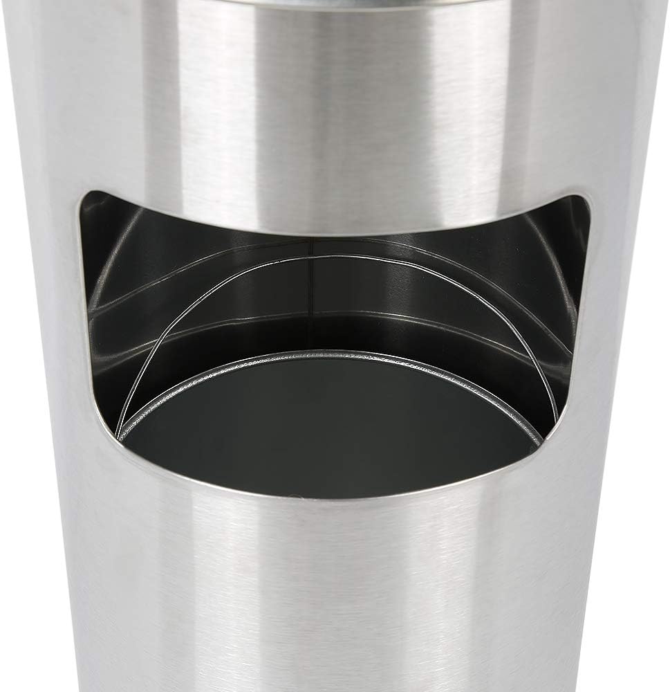 XUANYU 1er/2er-Set 30 liter Mülleimer mit Aschenbecher Standaschenbecher für Draussen Herausnehmbare