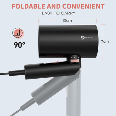 OUTLET Ionen Haartrockner - 1875W Klappbar fön klein, Reise Föhn mit Stylingdüsen, 3 Temperatureinst