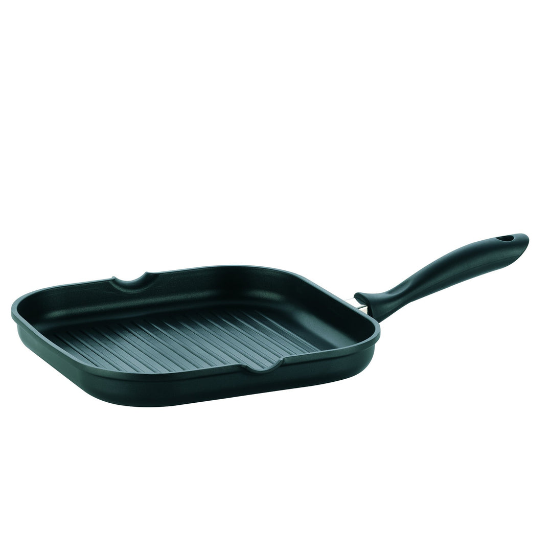 Kela 15156 Grill-Eckpfanne, 2 Ausgüsse, Antihaftversiegelung, Aluguss 5 mm, Induktionsgeeignet, 28 x