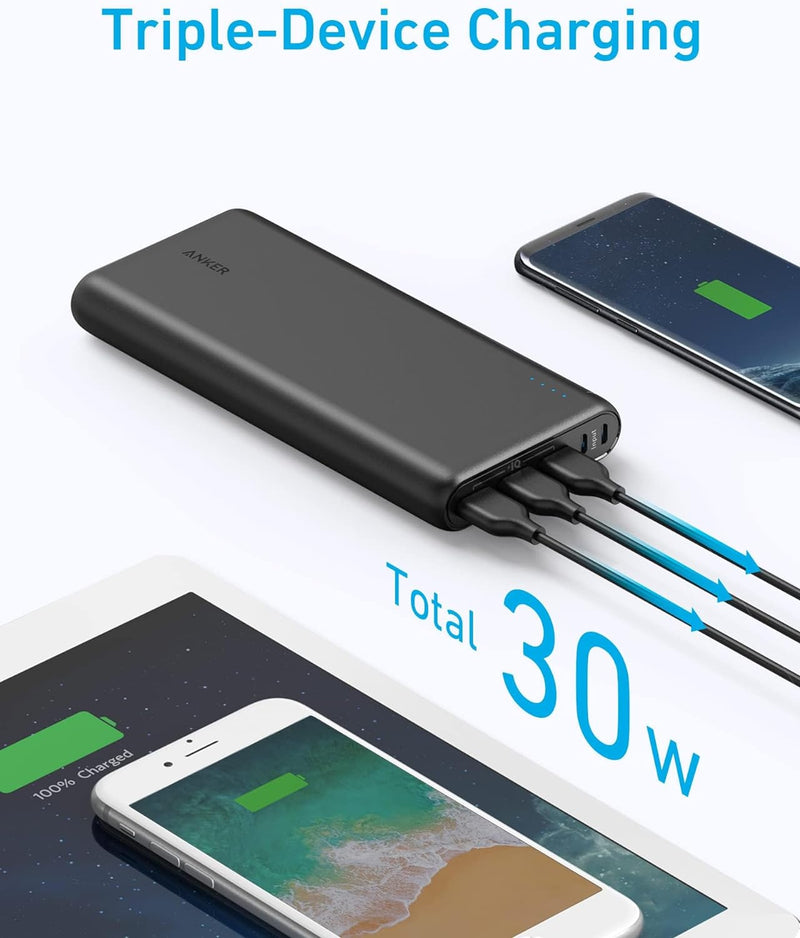Anker 337 Powerbank (PowerCore 26K) 26800mAh Power Bank Externer Akku mit Dual Input Ladeport, Schne