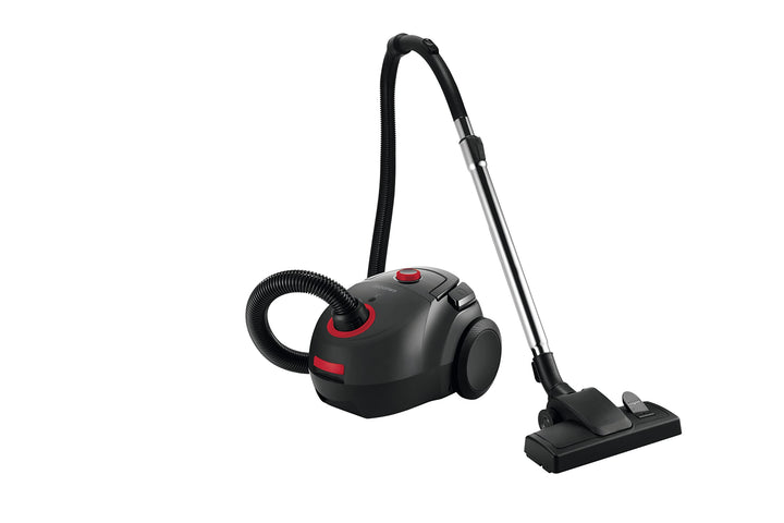 Grundig, VCC 3850 A Bodenstaubsauger mit Beutel, 800W, 2,1 L, Schwarz/Rot Single
