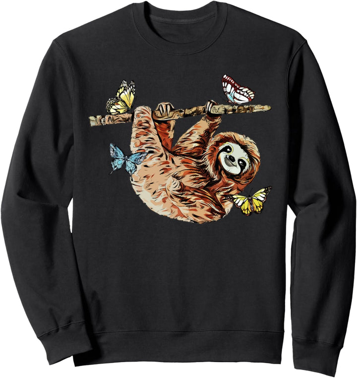 Sloth I Schmetterlinge I Faultier Kostüm I Süsses Faultier Sweatshirt
