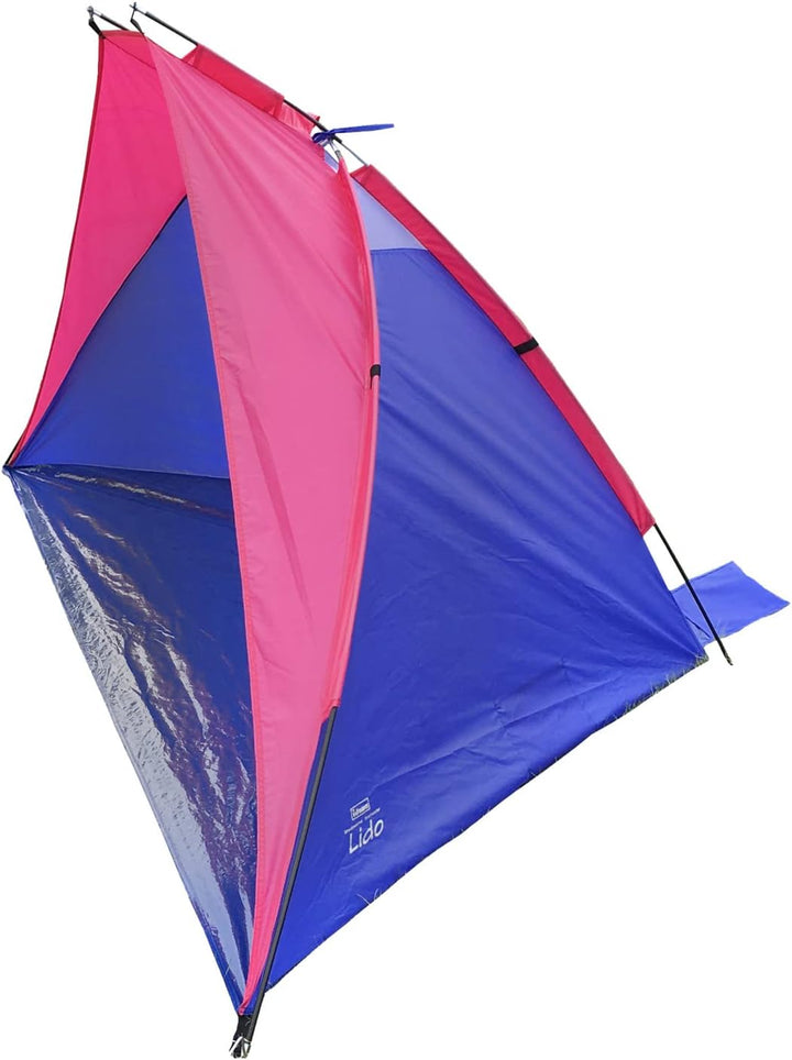 Idena 40319 - Strandmuschel Lido mit UV Schutz 40+, ca. 2,7 x 1,2 x 1,2 m, leicht und kompakt für de