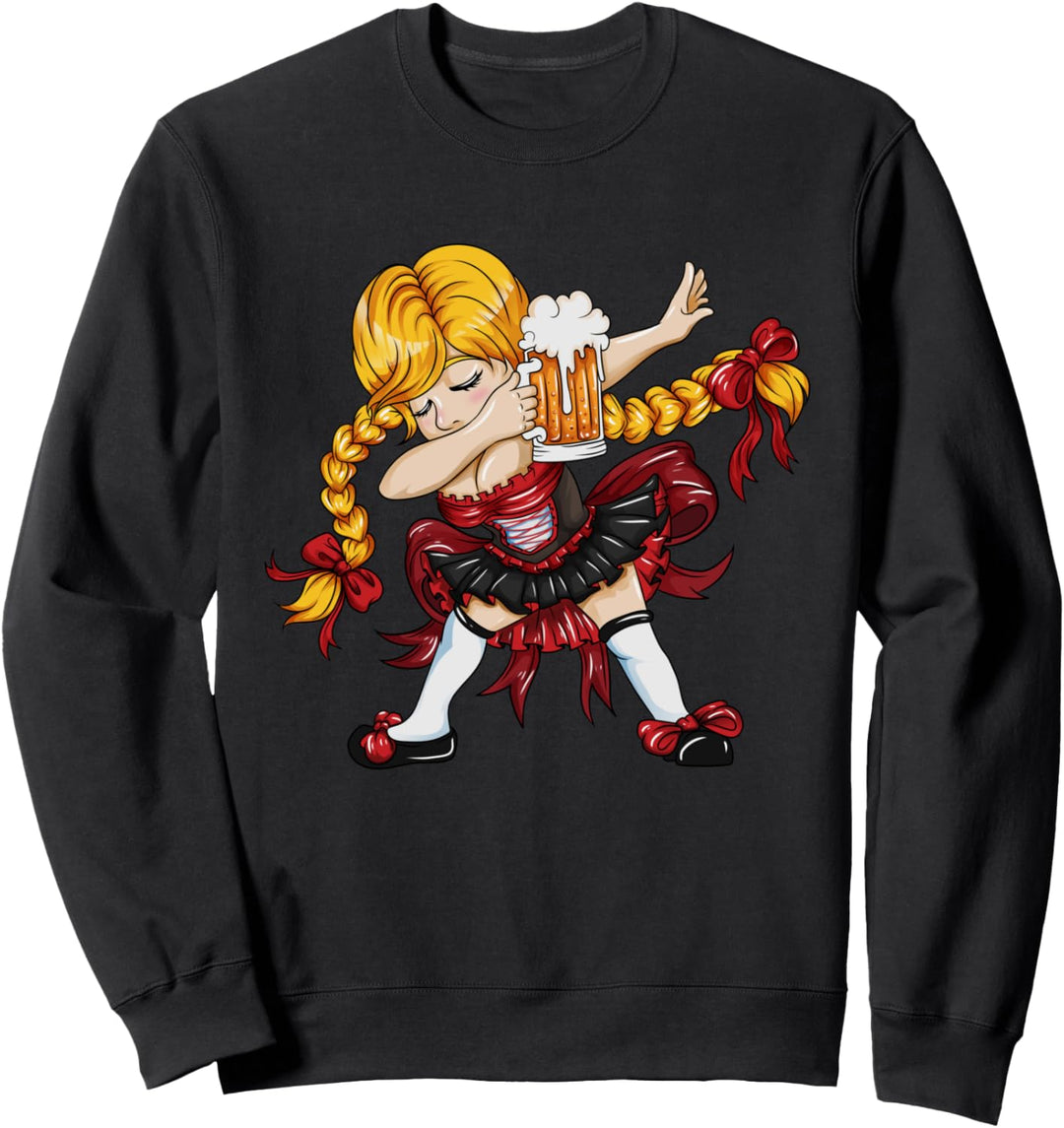 Deutsches Mädchen Girl Trachten Dirndl Volksfest Dorffest Sweatshirt